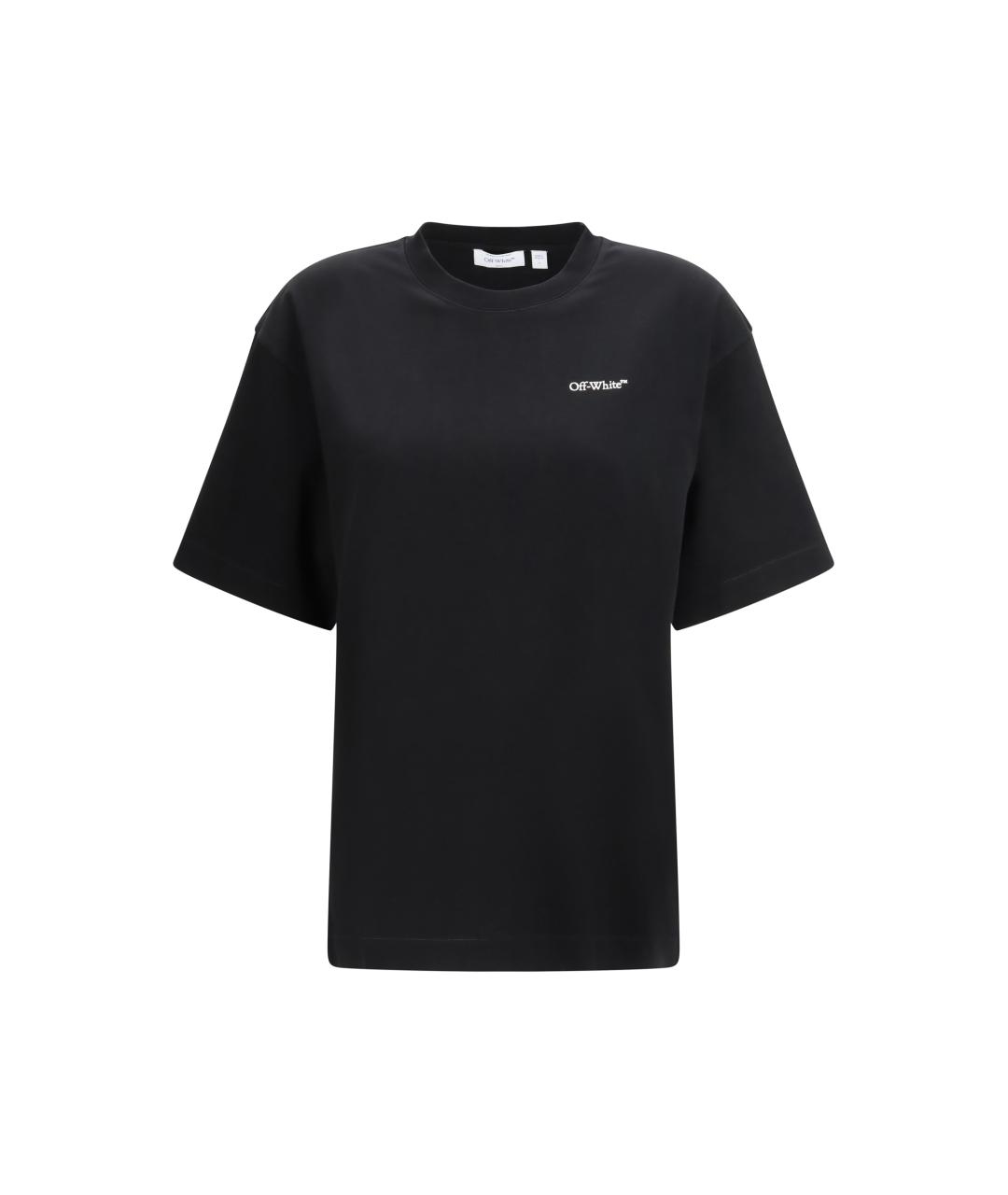 OFF-WHITE Черная хлопковая футболка, фото 4