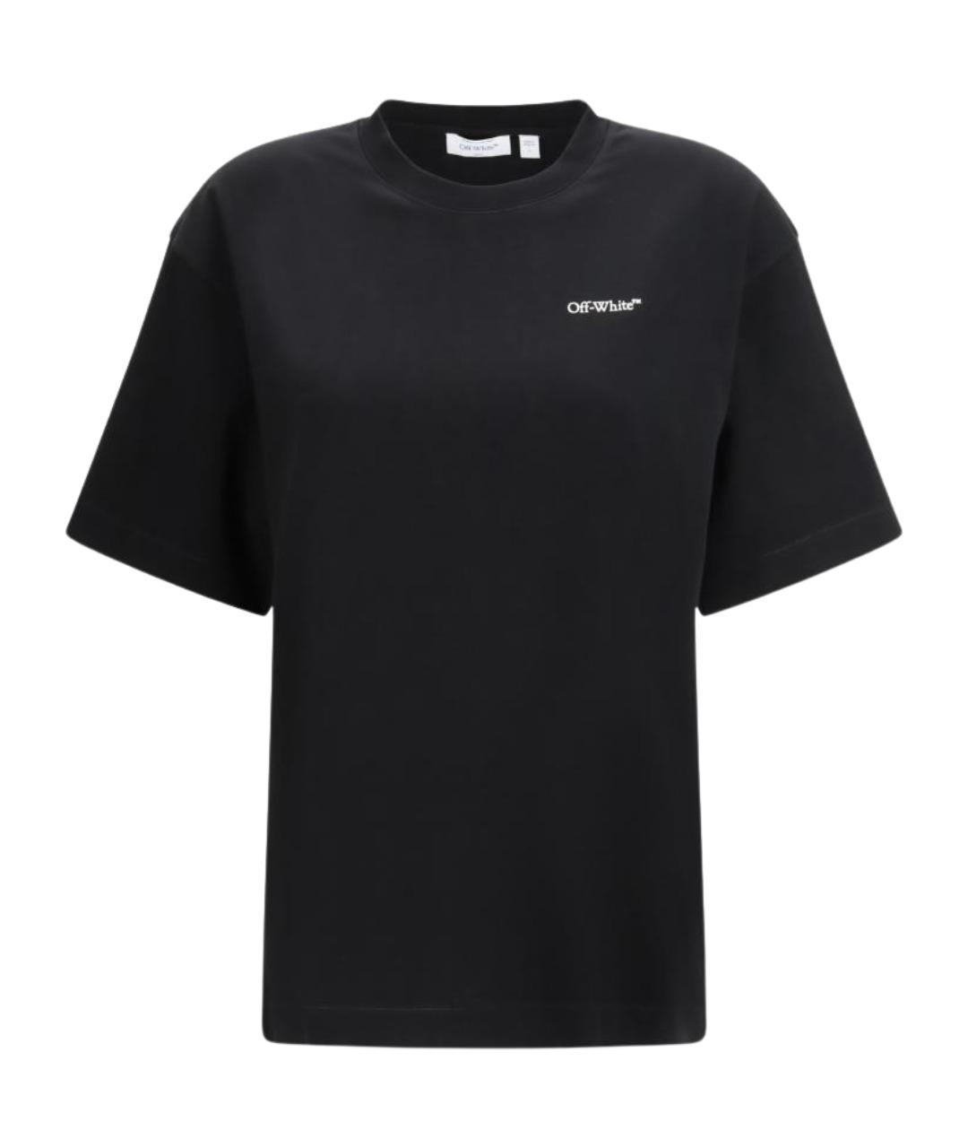 OFF-WHITE Черная хлопковая футболка, фото 1