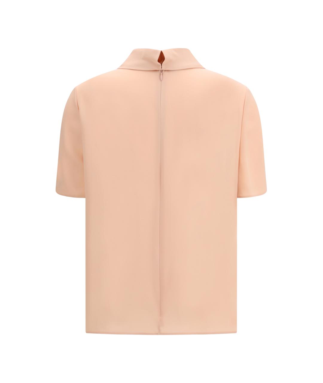 VALENTINO Розовая шелковая блузы, фото 2