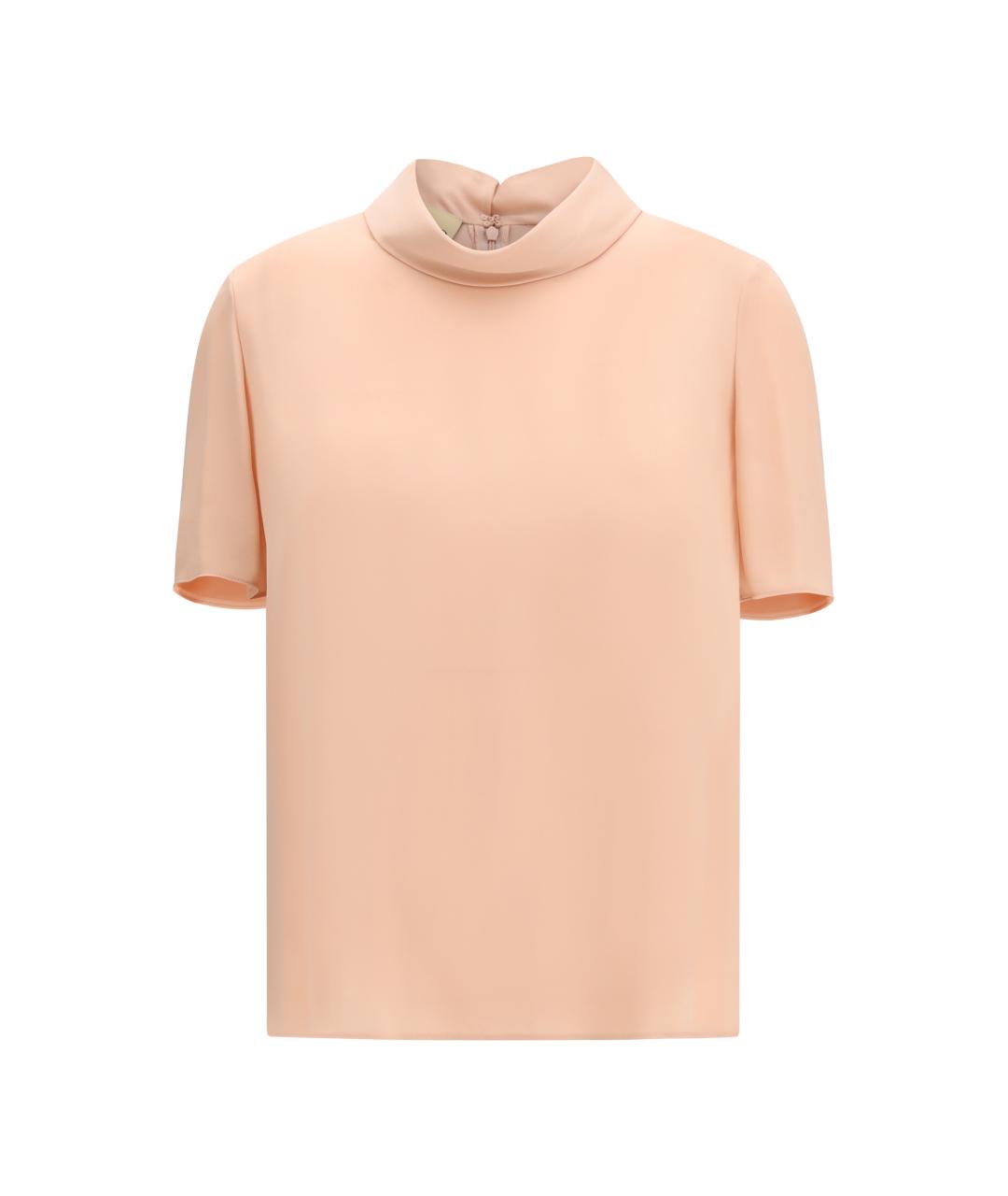 VALENTINO Розовая шелковая блузы, фото 1