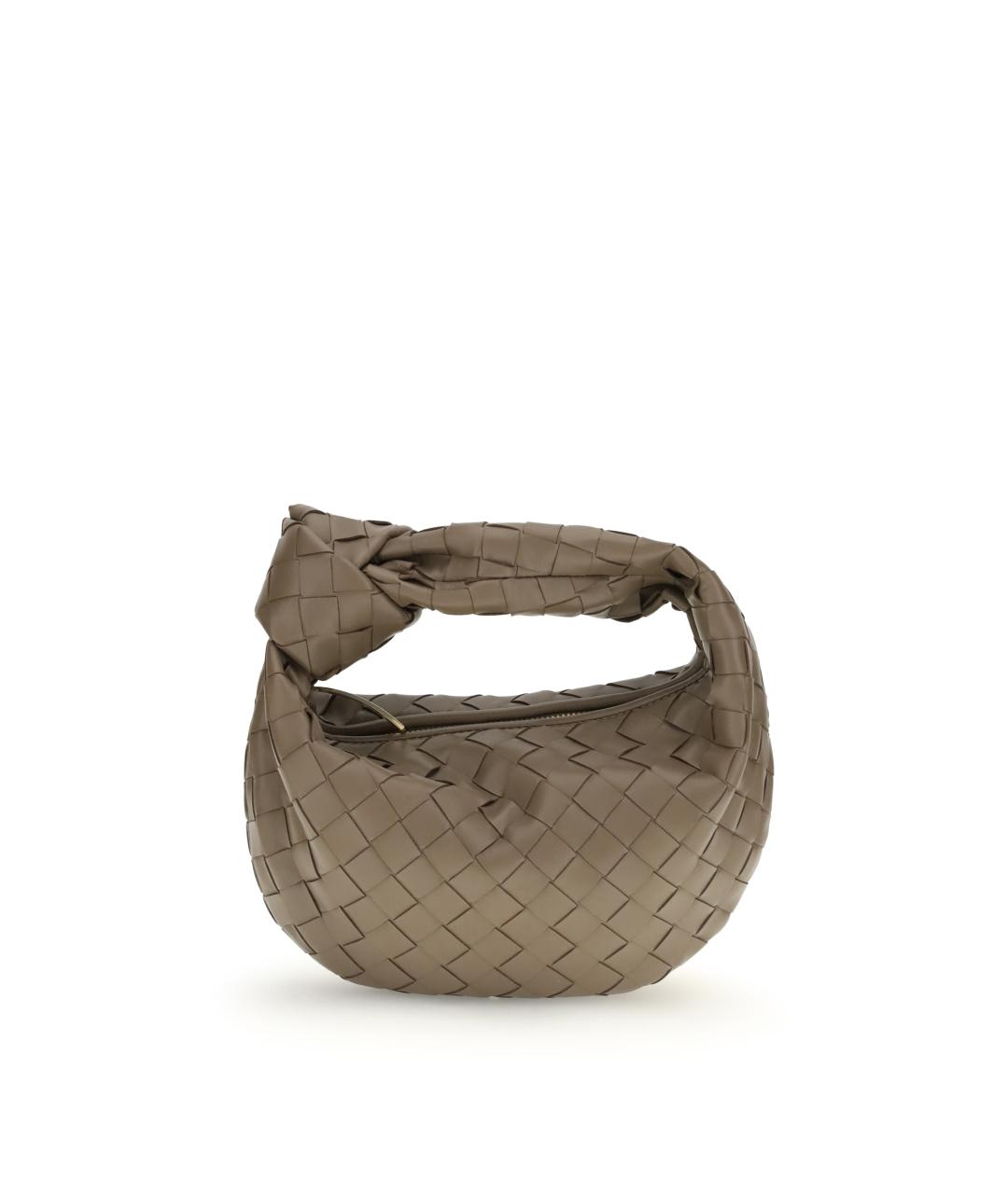 BOTTEGA VENETA Бежевая кожаная сумка с короткими ручками, фото 1