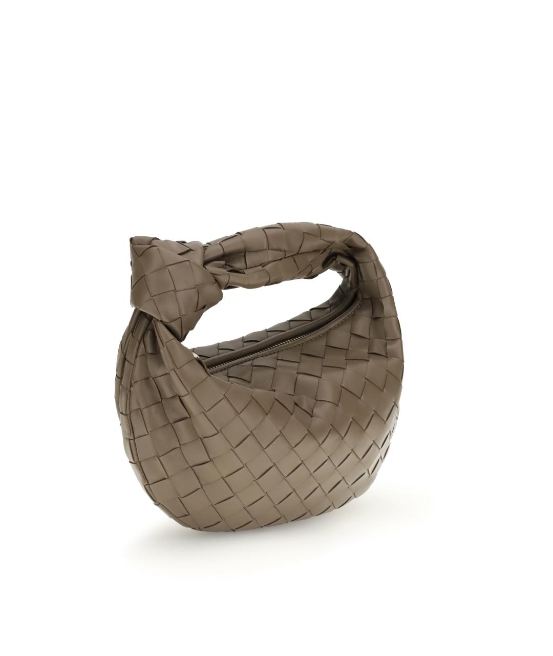 BOTTEGA VENETA Бежевая кожаная сумка с короткими ручками, фото 2