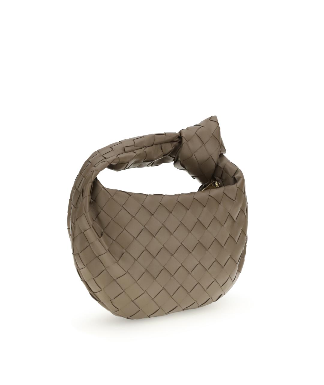 BOTTEGA VENETA Бежевая кожаная сумка с короткими ручками, фото 3