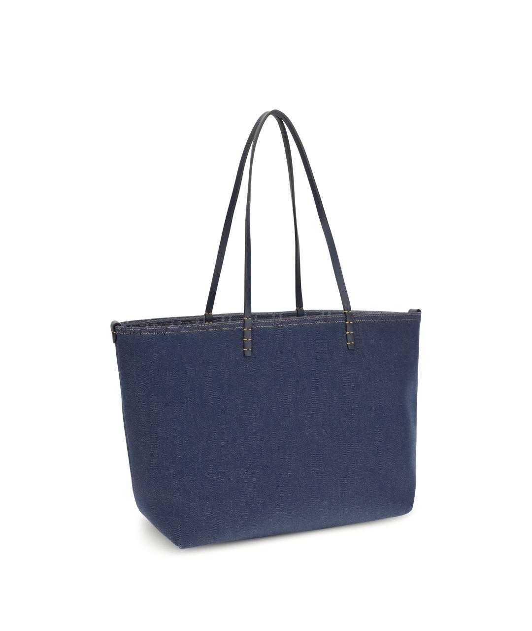 FENDI Синяя хлопковая сумка через плечо, фото 2