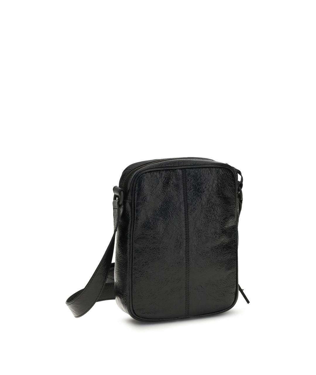 BALENCIAGA Черная кожаная сумка на плечо, фото 3