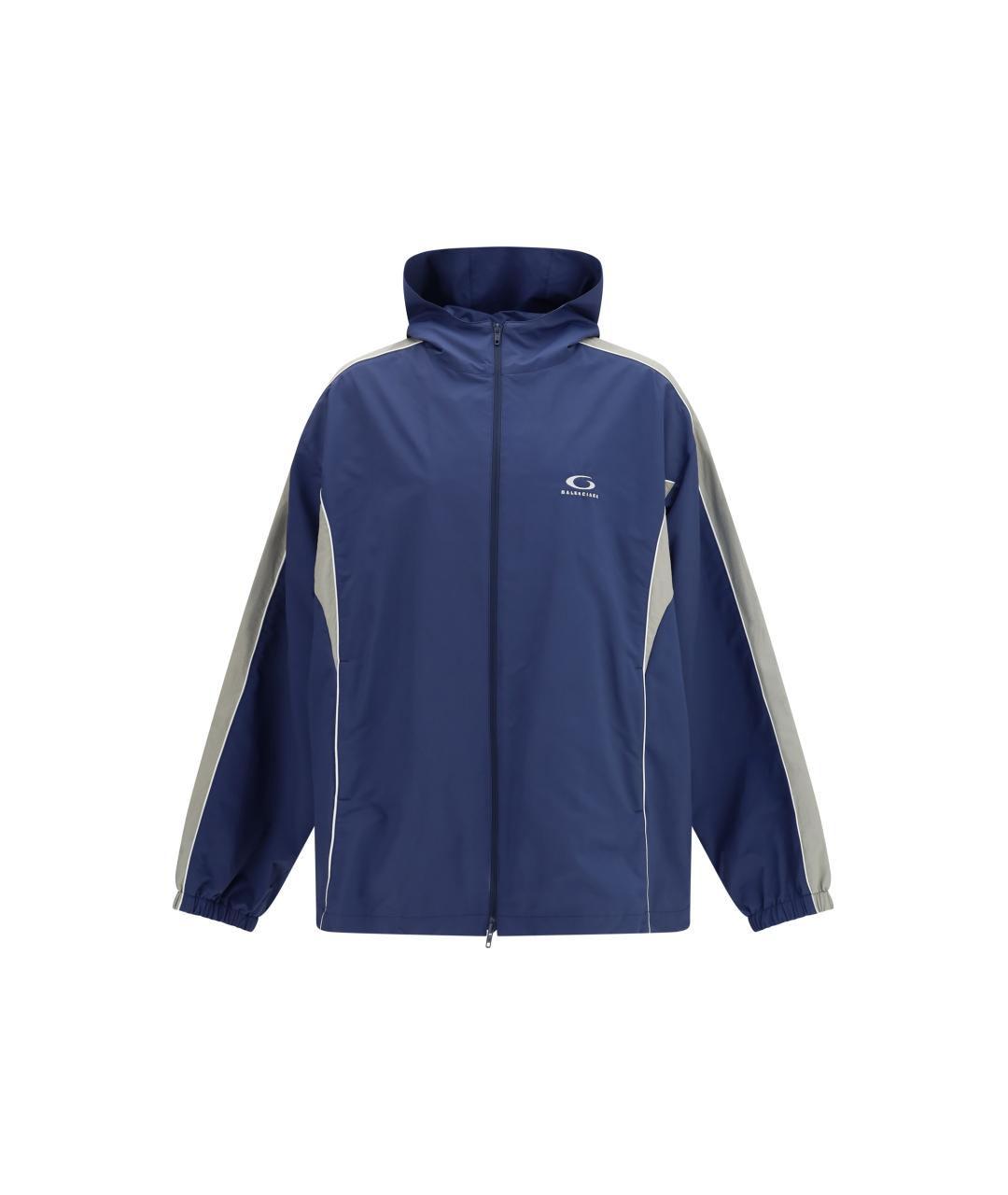 BALENCIAGA Синяя синтетическая куртка, фото 1