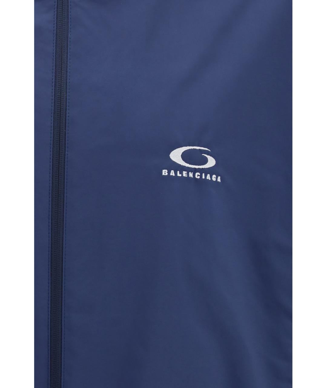 BALENCIAGA Синяя синтетическая куртка, фото 3