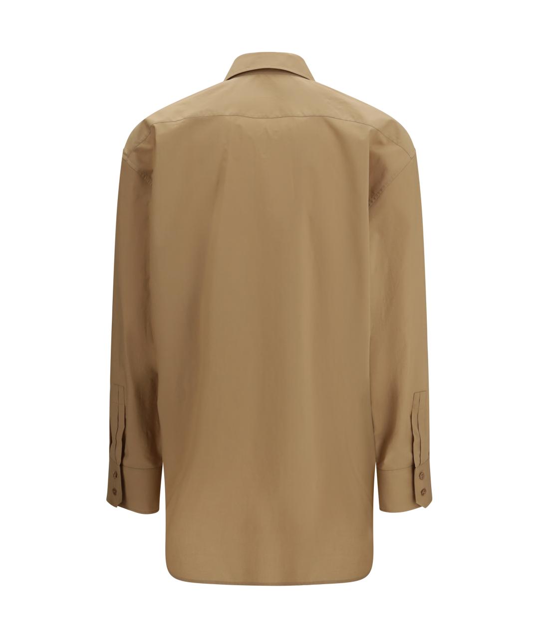 SAINT LAURENT Коричневая хлопковая рубашка, фото 2