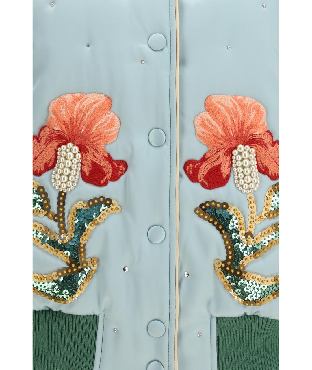 VALENTINO Голубая шелковая куртка, фото 3