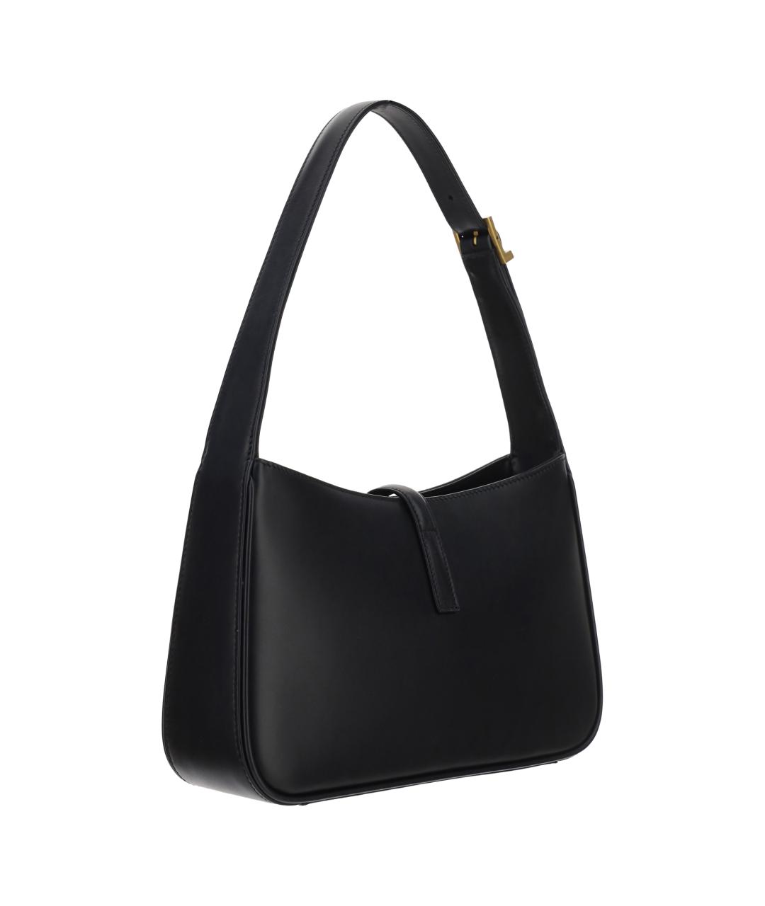 SAINT LAURENT Черная кожаная сумка через плечо, фото 3