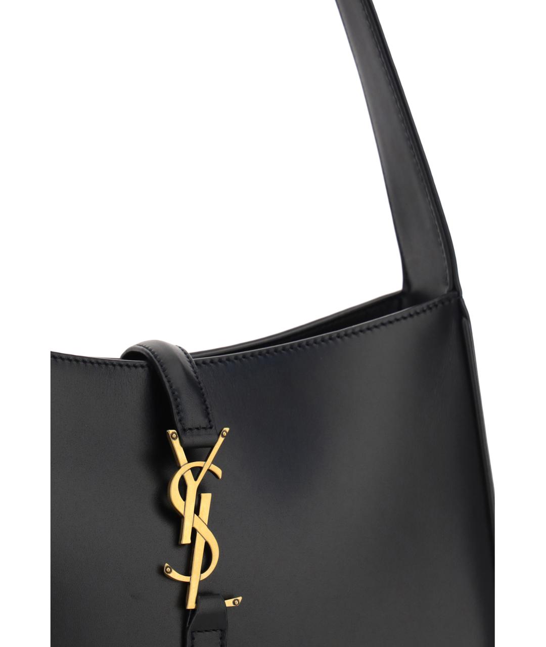 SAINT LAURENT Черная кожаная сумка через плечо, фото 4