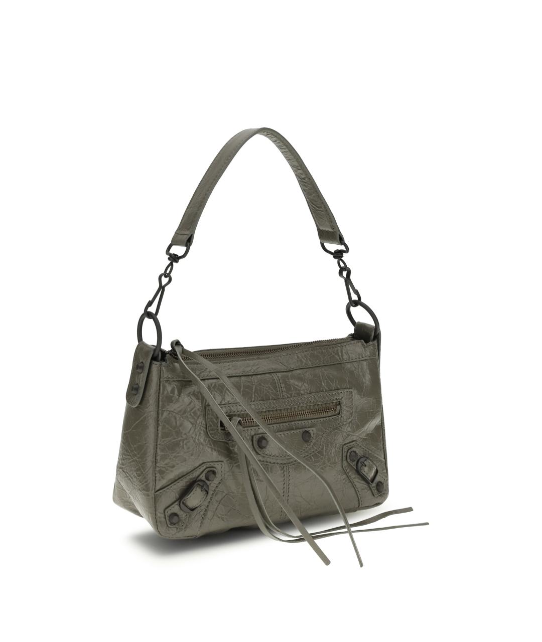 BALENCIAGA Зеленая кожаная сумка через плечо, фото 2