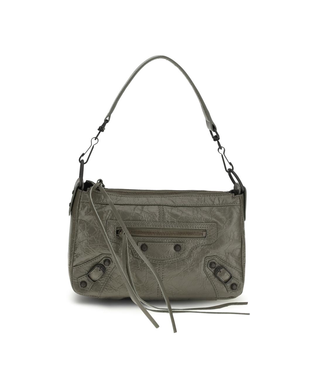 BALENCIAGA Зеленая кожаная сумка через плечо, фото 1