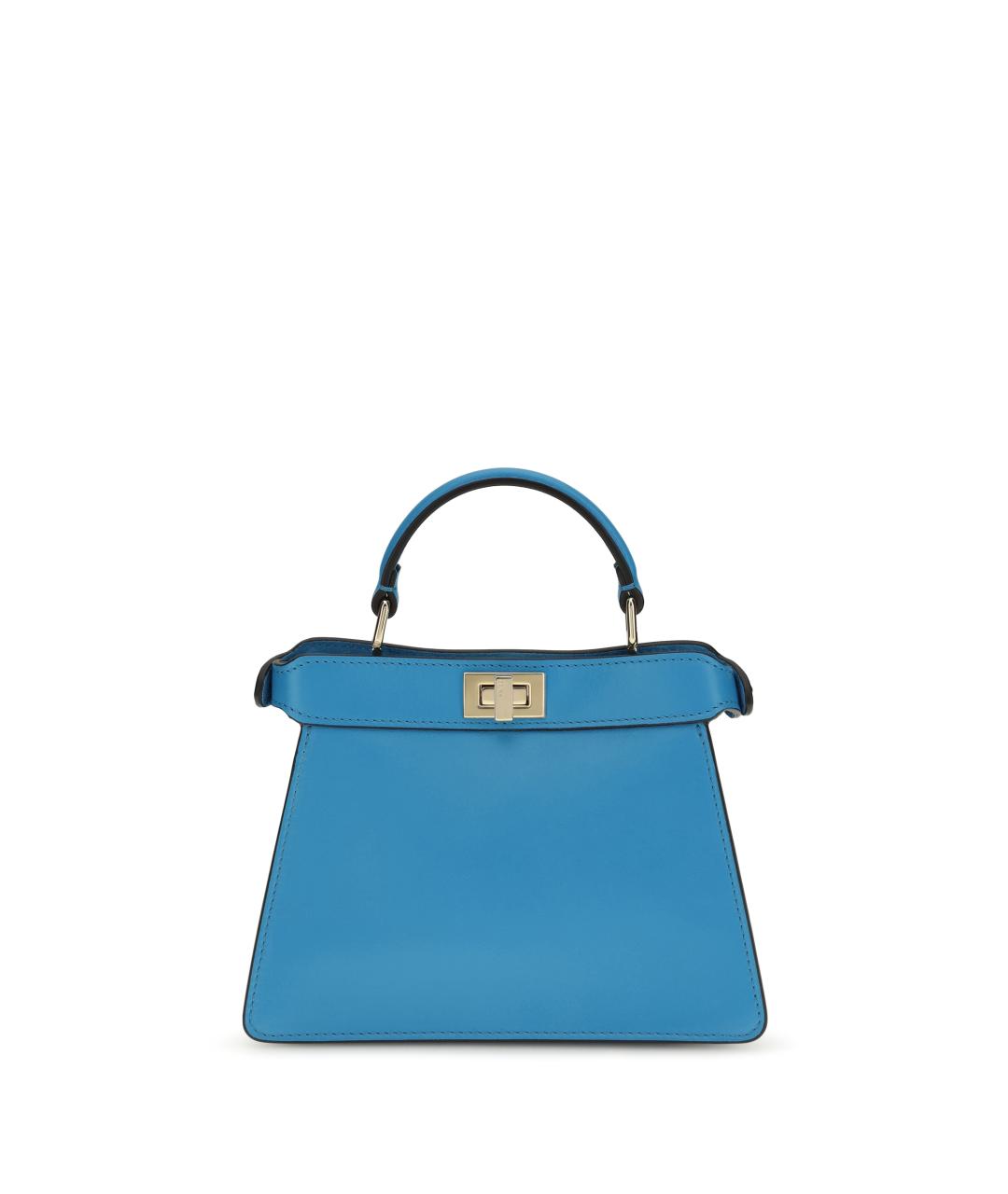 FENDI Голубая кожаная сумка тоут, фото 1