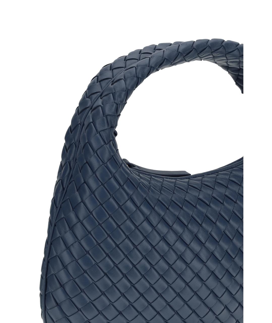 BOTTEGA VENETA Синяя кожаная сумка через плечо, фото 4