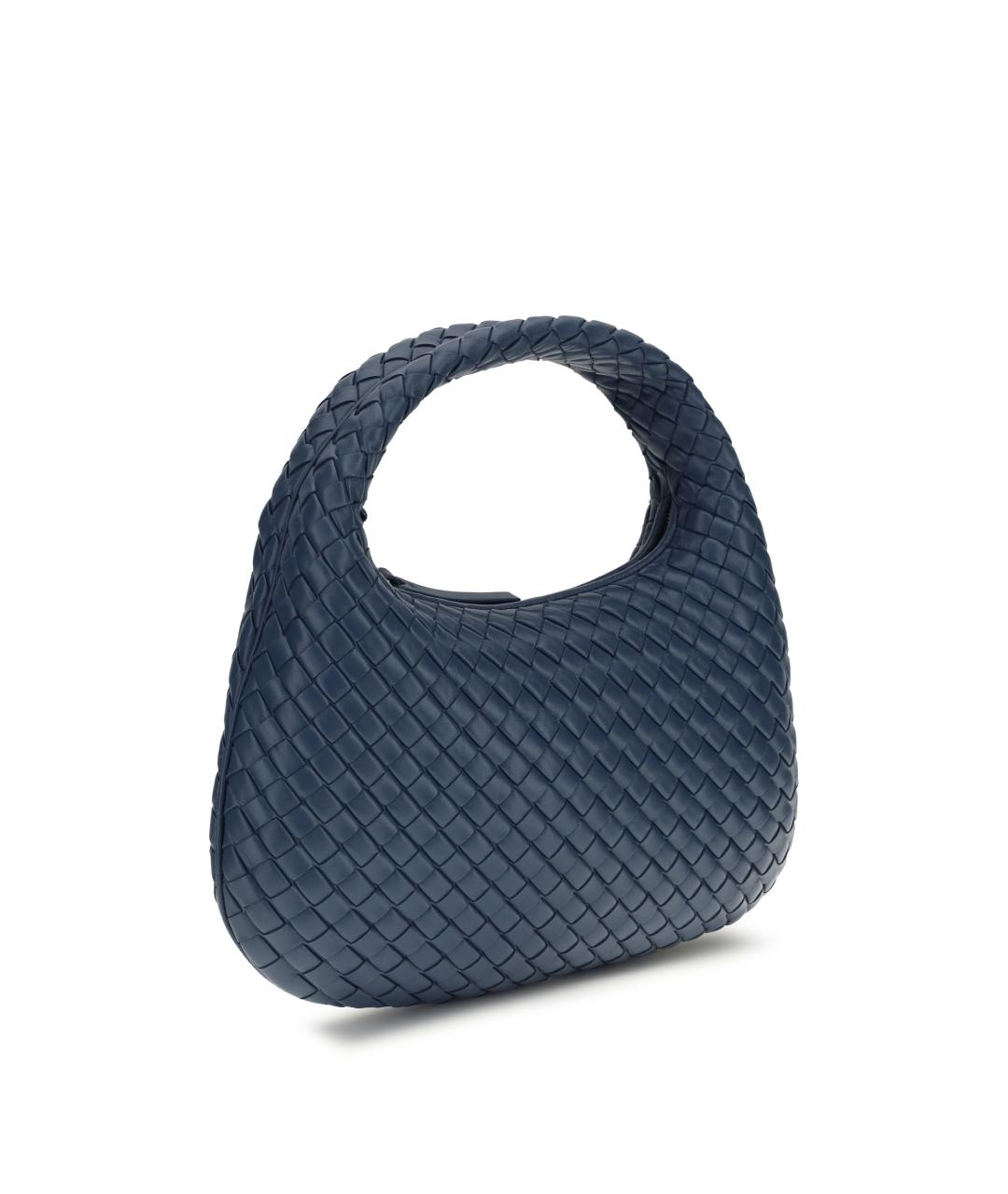 BOTTEGA VENETA Синяя кожаная сумка через плечо, фото 2