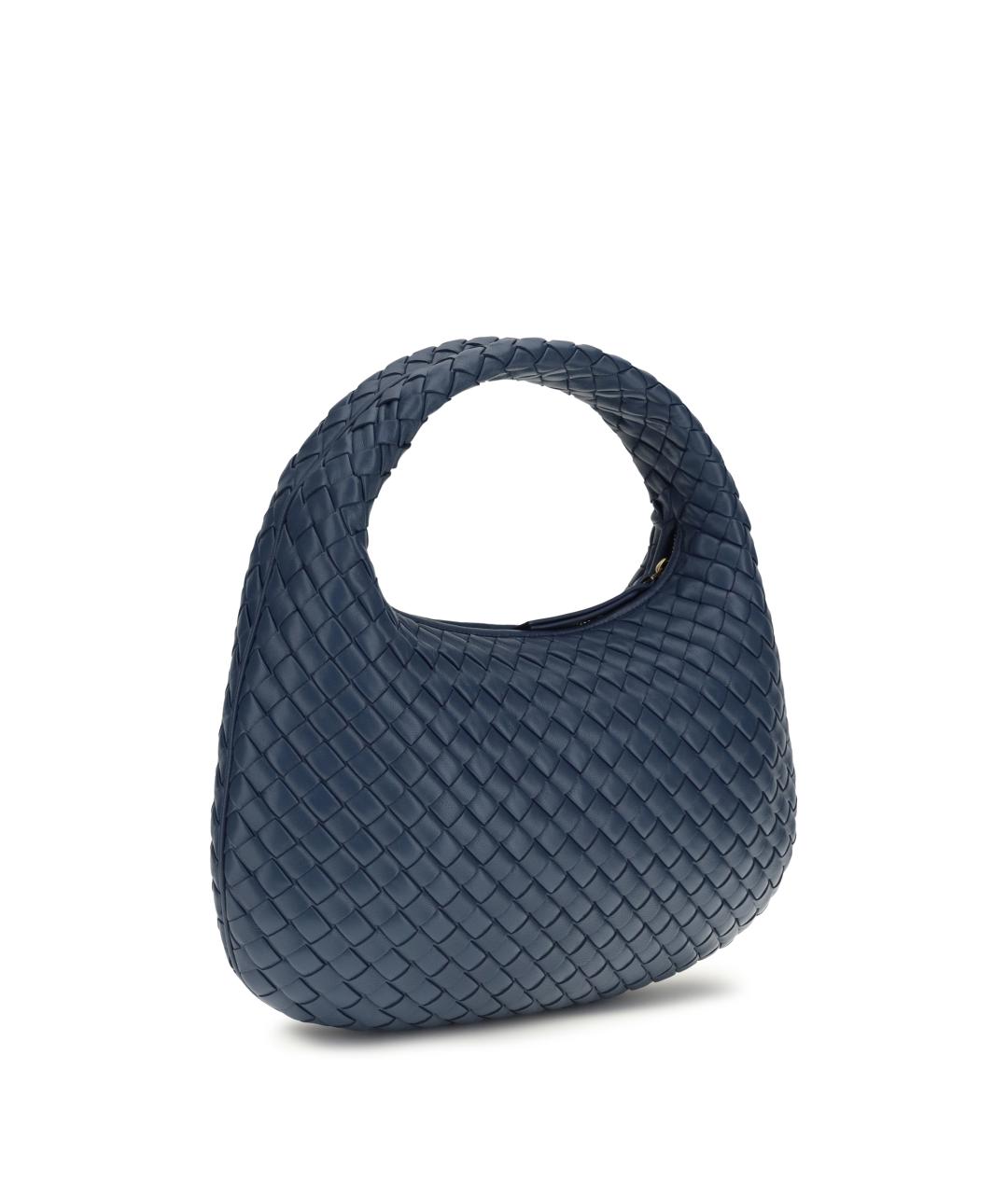 BOTTEGA VENETA Синяя кожаная сумка через плечо, фото 3