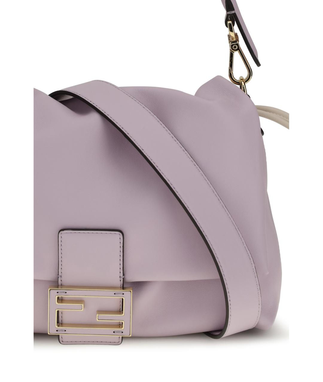 FENDI Фиолетовая кожаная сумка через плечо, фото 4