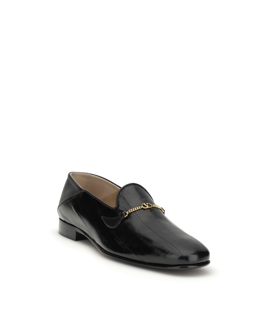 VALENTINO Черные кожаные лоферы, фото 2