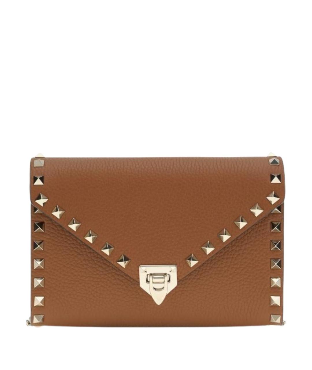 VALENTINO Коричневый кожаный кошелек, фото 1