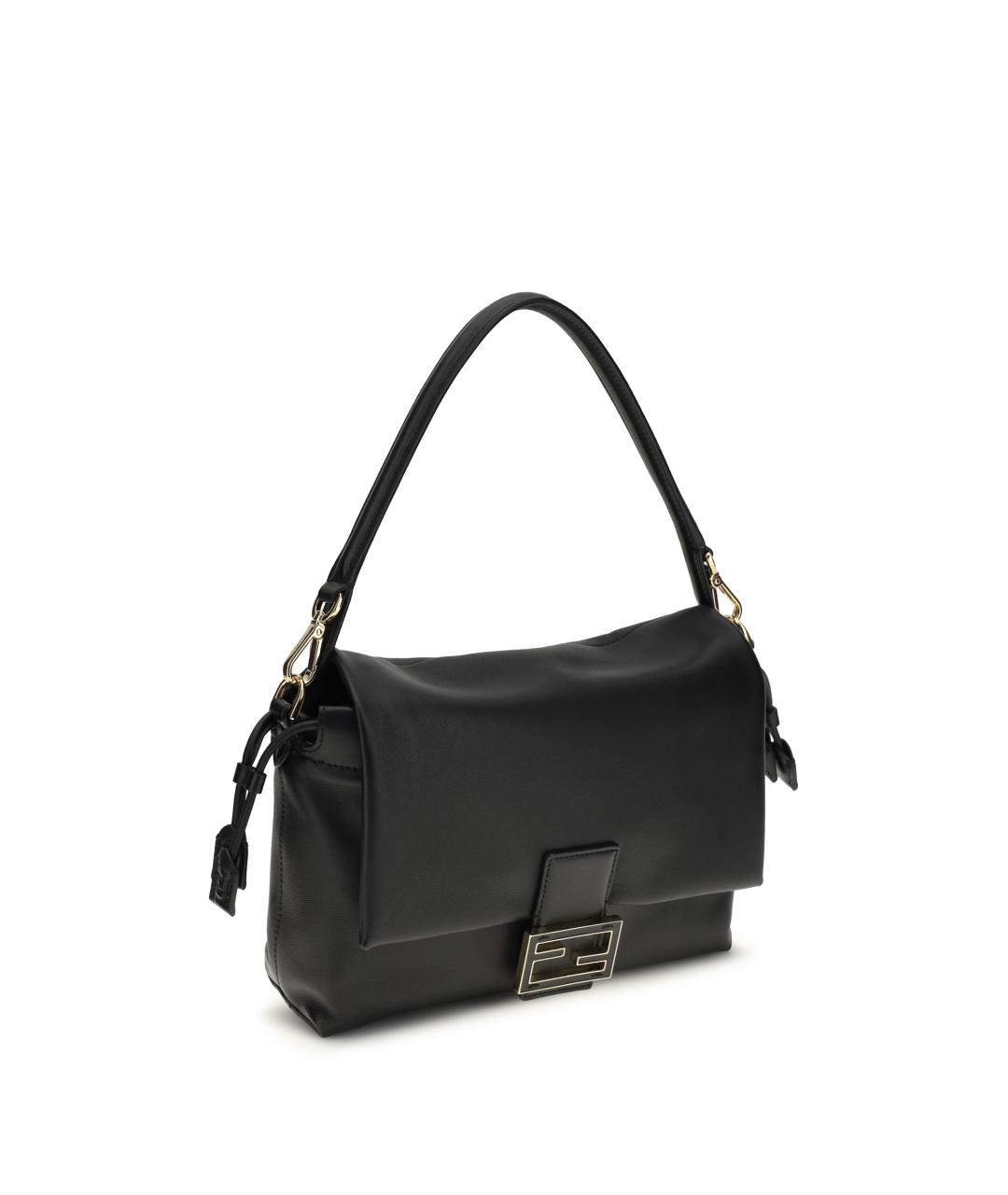 FENDI Черная кожаная сумка через плечо, фото 2