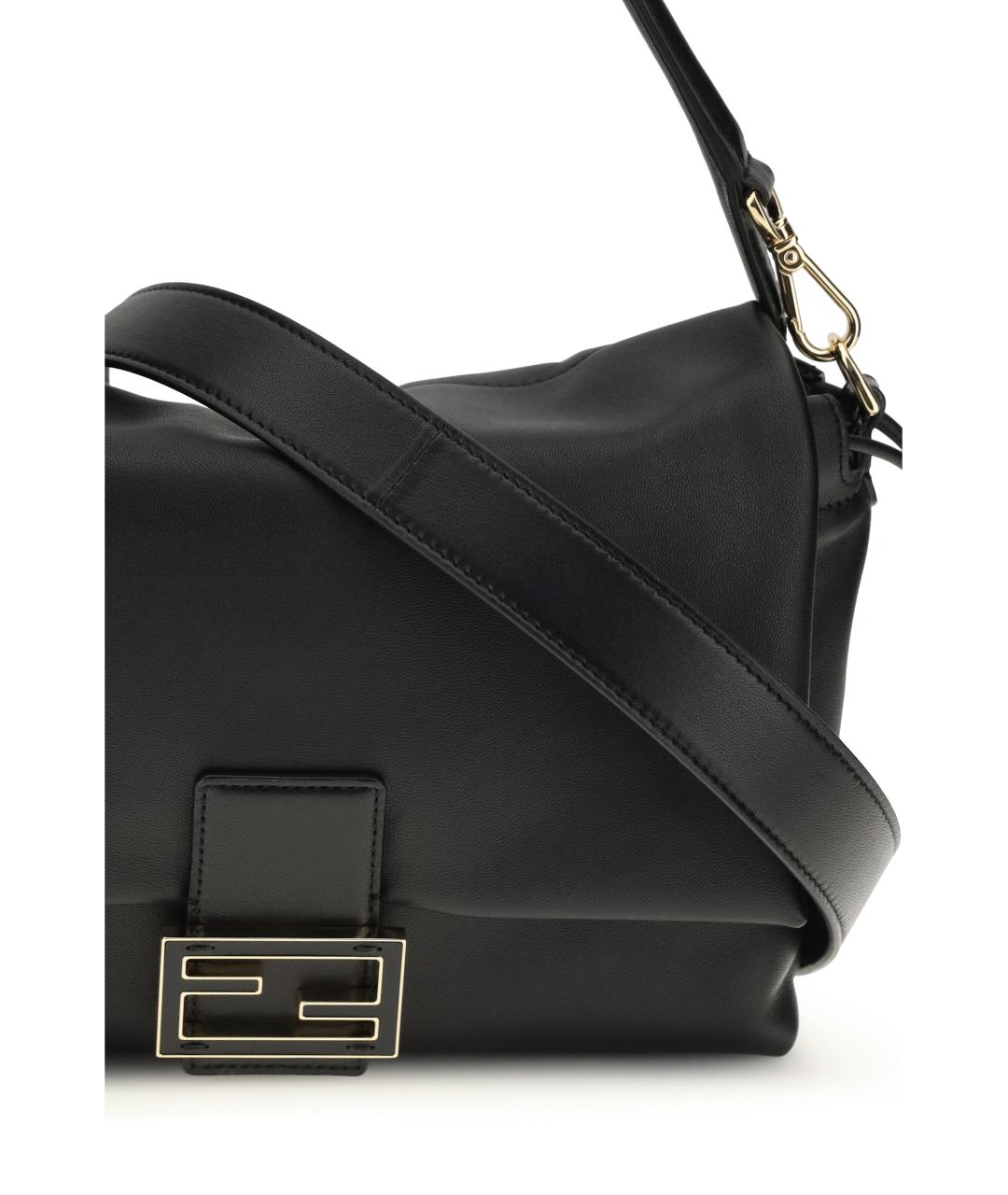 FENDI Черная кожаная сумка через плечо, фото 4