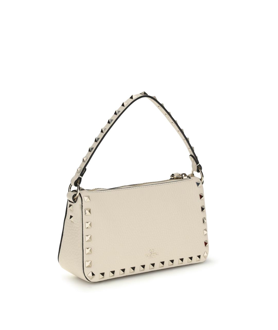 VALENTINO Бежевая кожаная сумка через плечо, фото 3