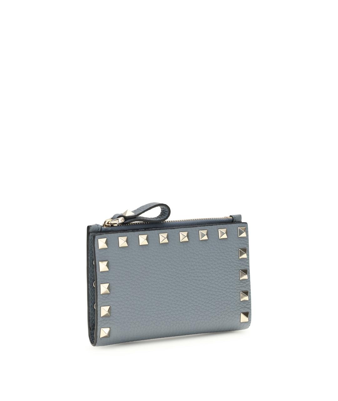 VALENTINO Серый кожаный кардхолдер, фото 2