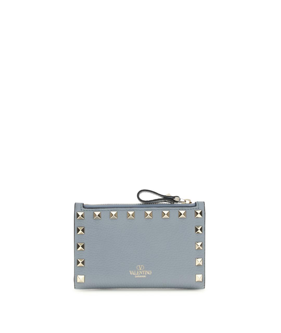 VALENTINO Серый кожаный кардхолдер, фото 4