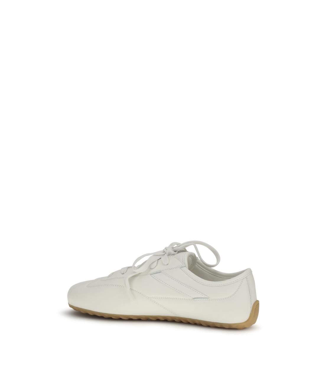 ALEXANDER MCQUEEN Белые кожаные низкие кроссовки / кеды, фото 3