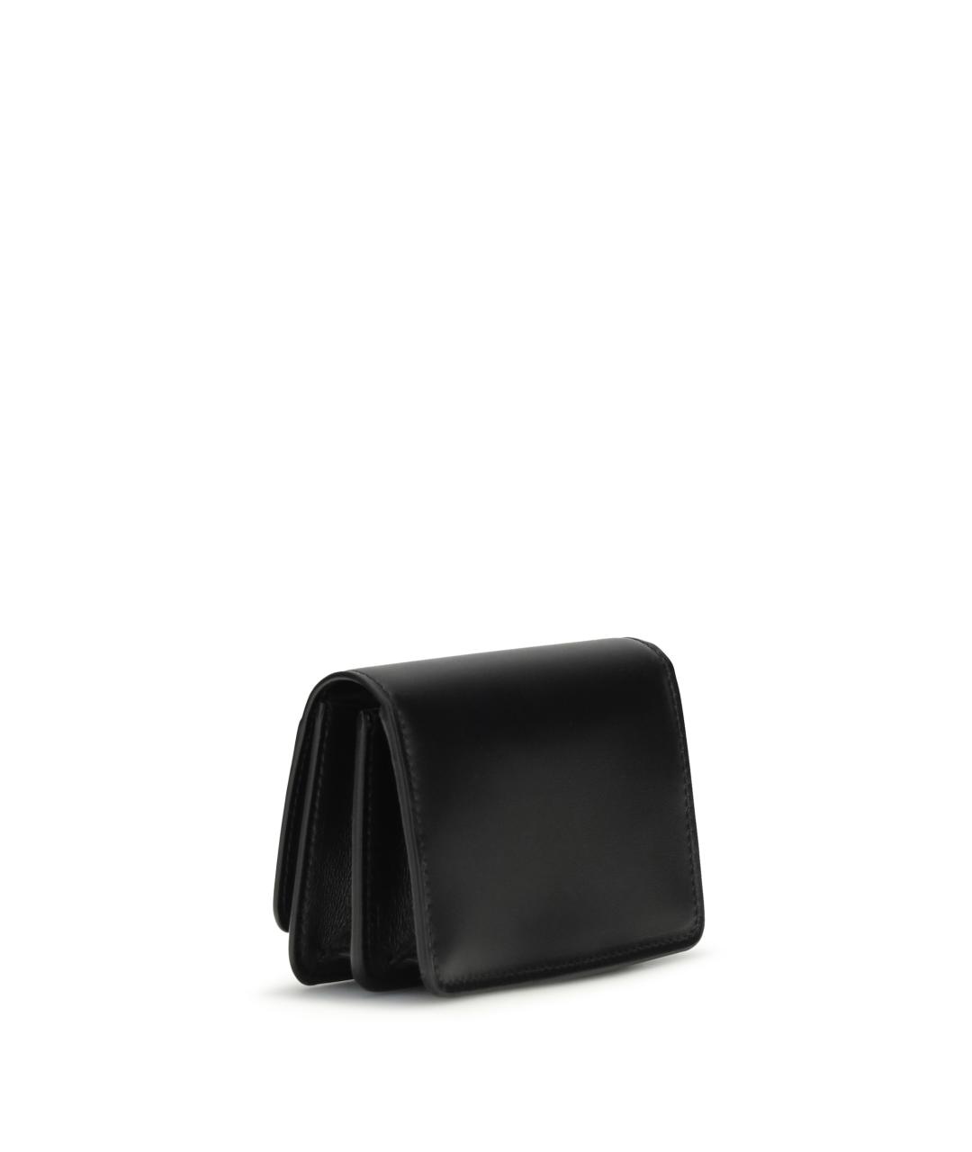 SAINT LAURENT Черный кожаный кардхолдер, фото 2