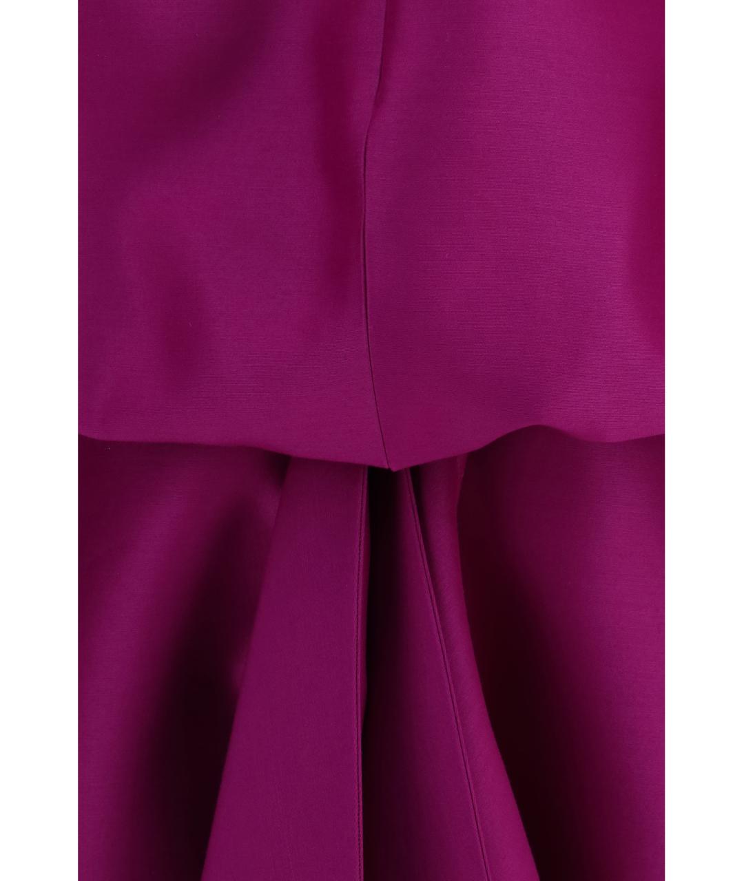 BALENCIAGA Фиолетовое шерстяное коктейльное платье, фото 3