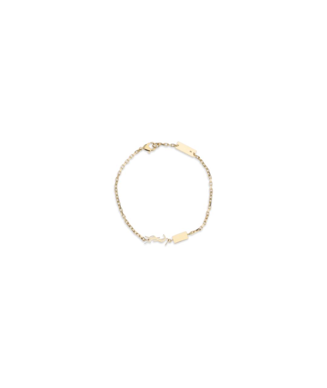 SAINT LAURENT Золотой металлический браслет, фото 2