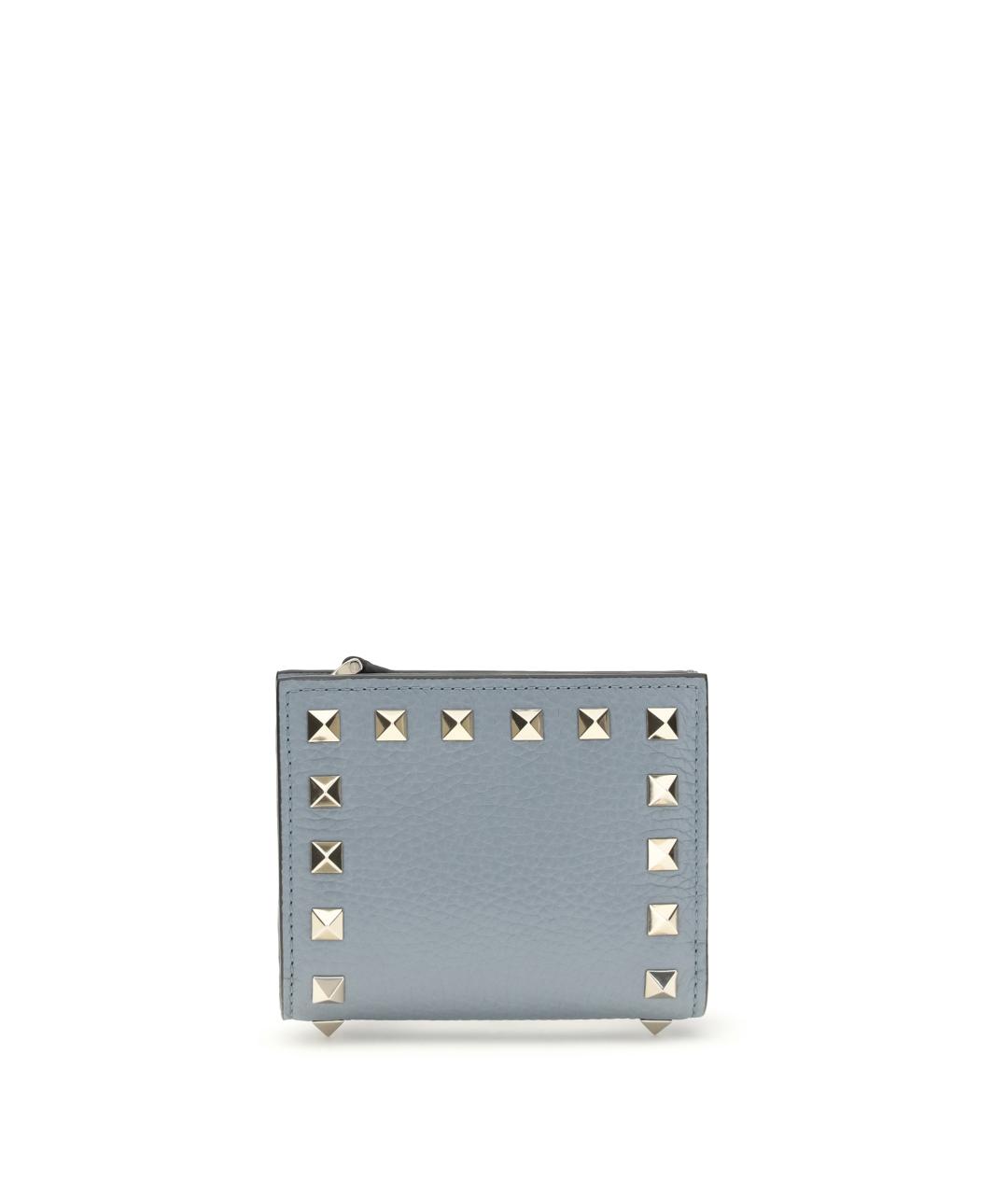 VALENTINO Голубой кожаный кошелек, фото 1