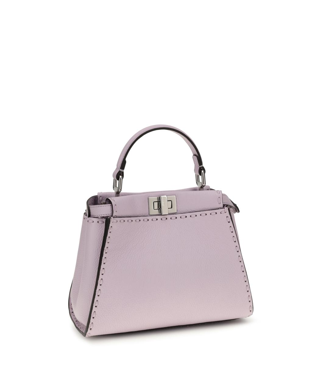 FENDI Розовая кожаная сумка тоут, фото 2