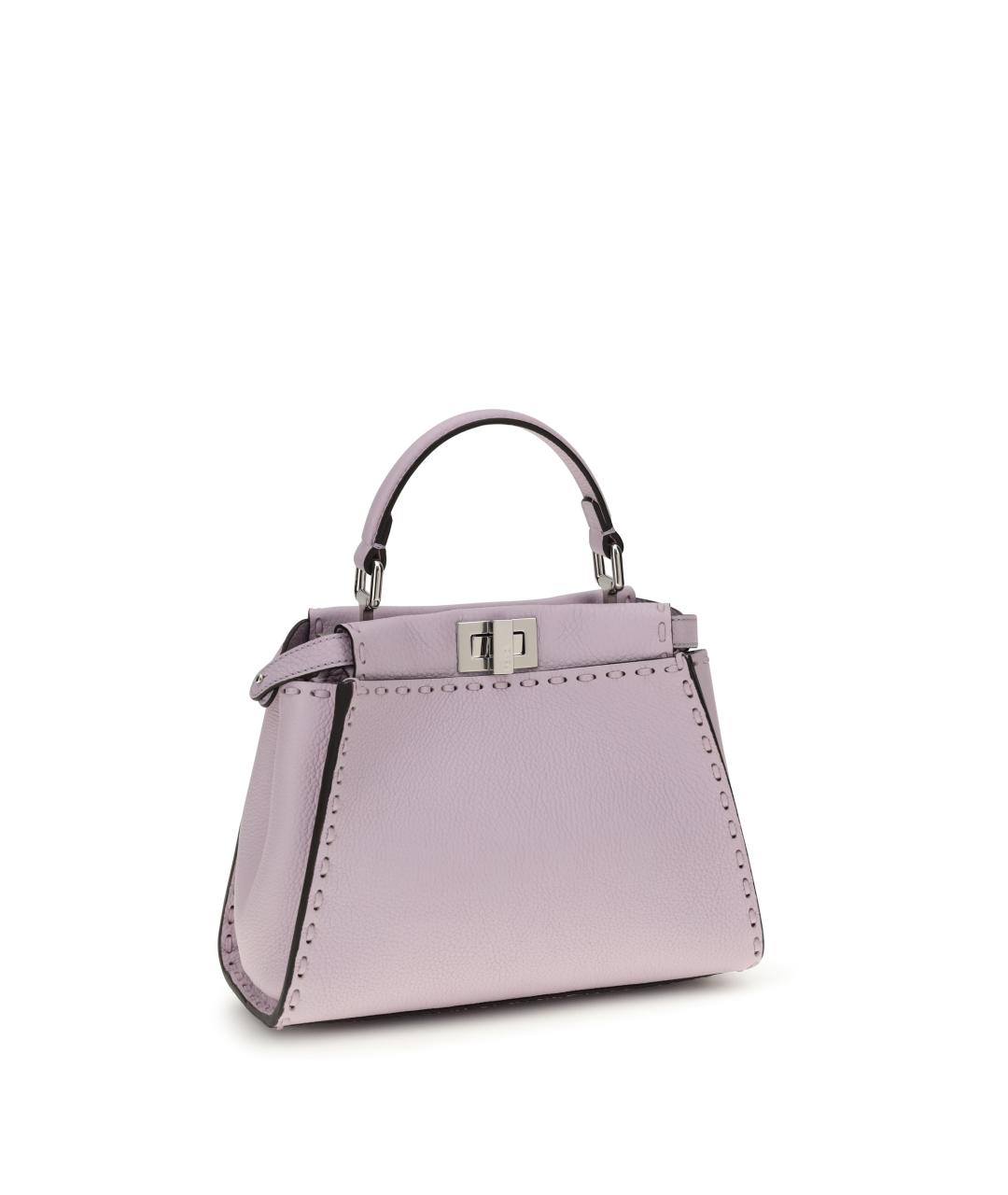 FENDI Розовая кожаная сумка тоут, фото 3