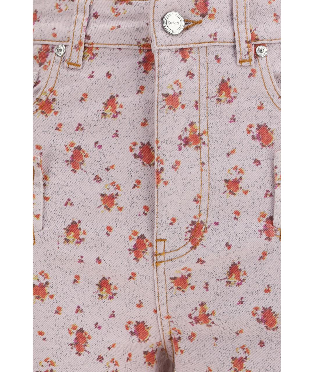 GANNI Мульти хлопковые прямые джинсы, фото 3