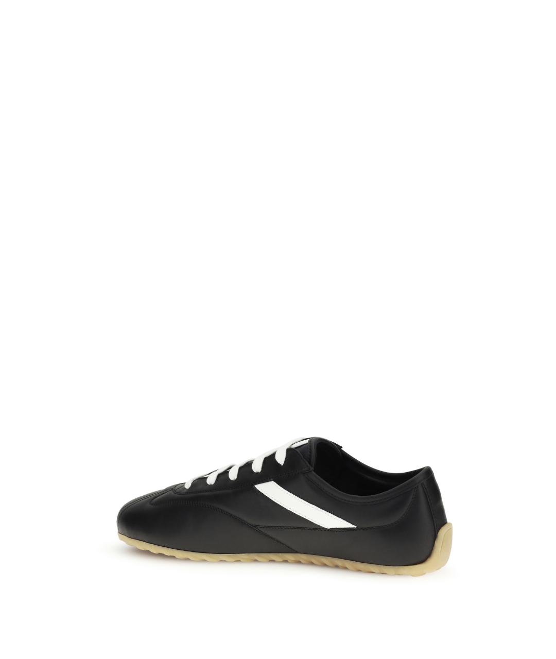 ALEXANDER MCQUEEN Черные кожаные низкие кроссовки / кеды, фото 3