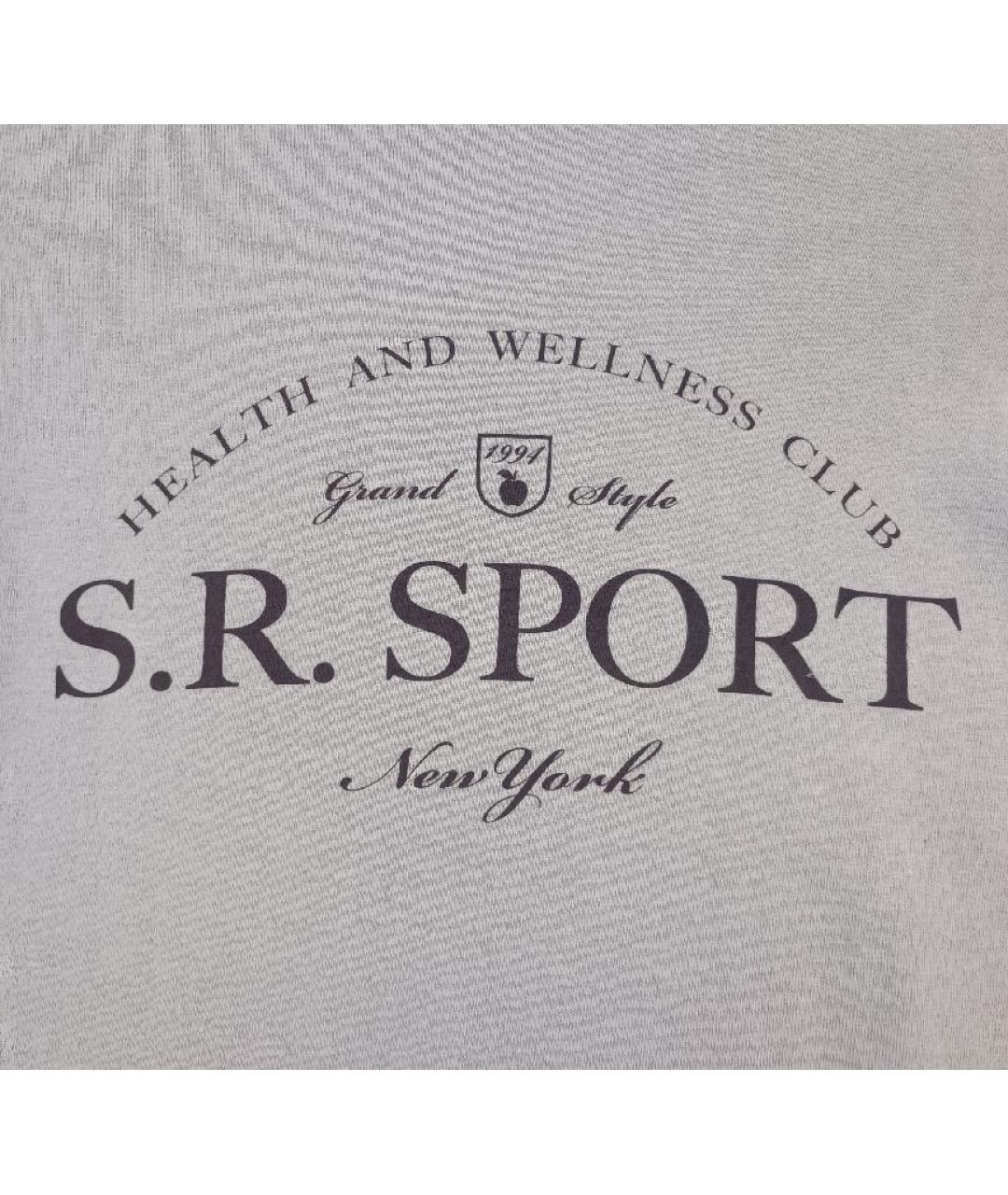 SPORTY AND RICH Голубая хлопковая футболка, фото 5