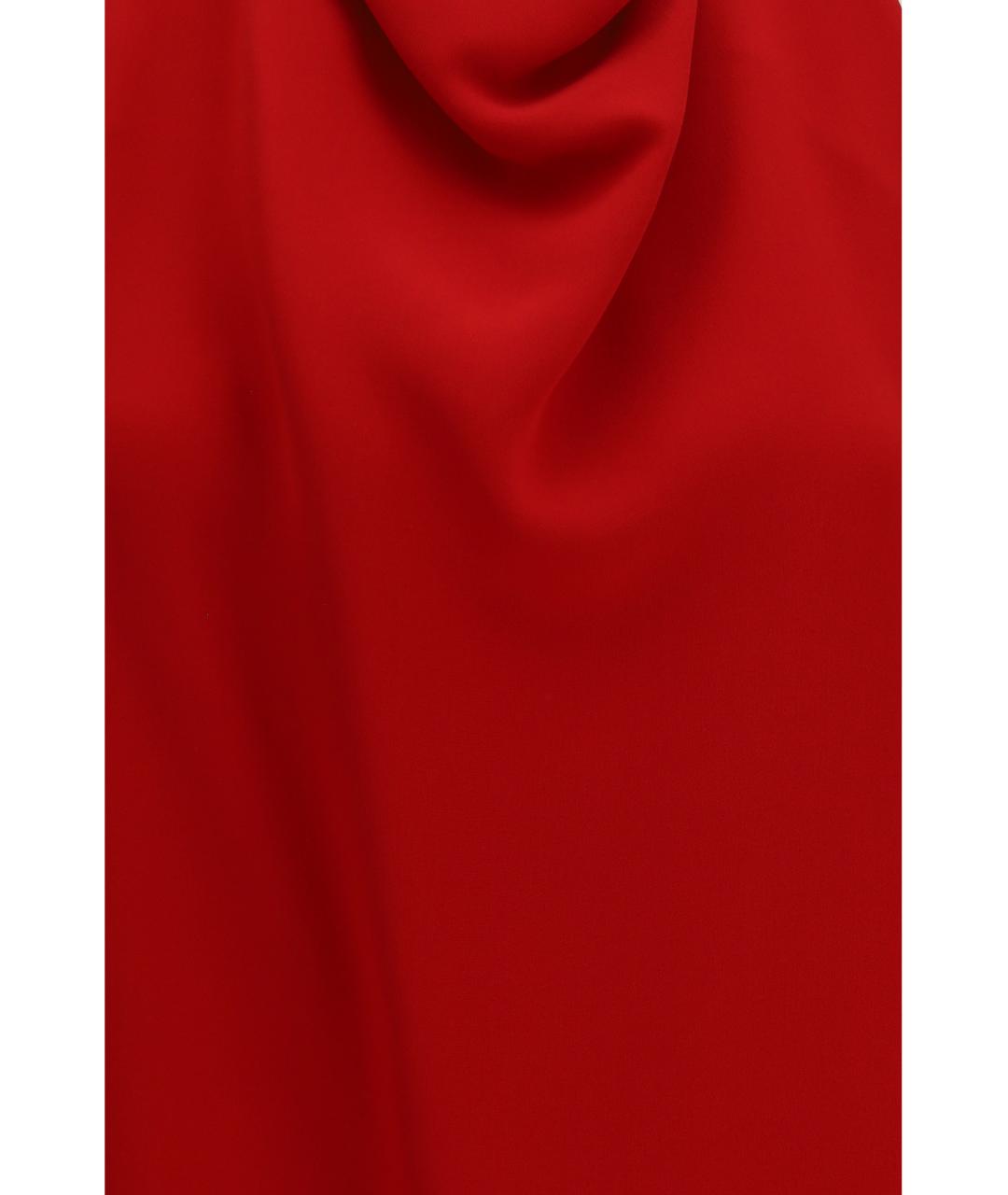 VALENTINO Красное шелковое коктейльное платье, фото 3