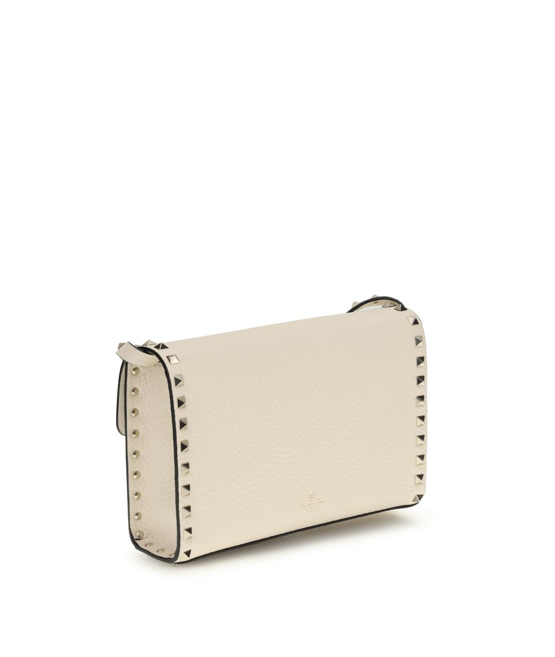 VALENTINO Бежевая кожаная сумка через плечо, фото 3