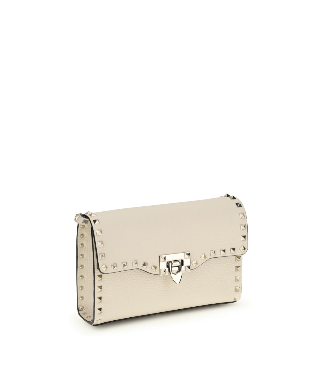VALENTINO Бежевая кожаная сумка через плечо, фото 2