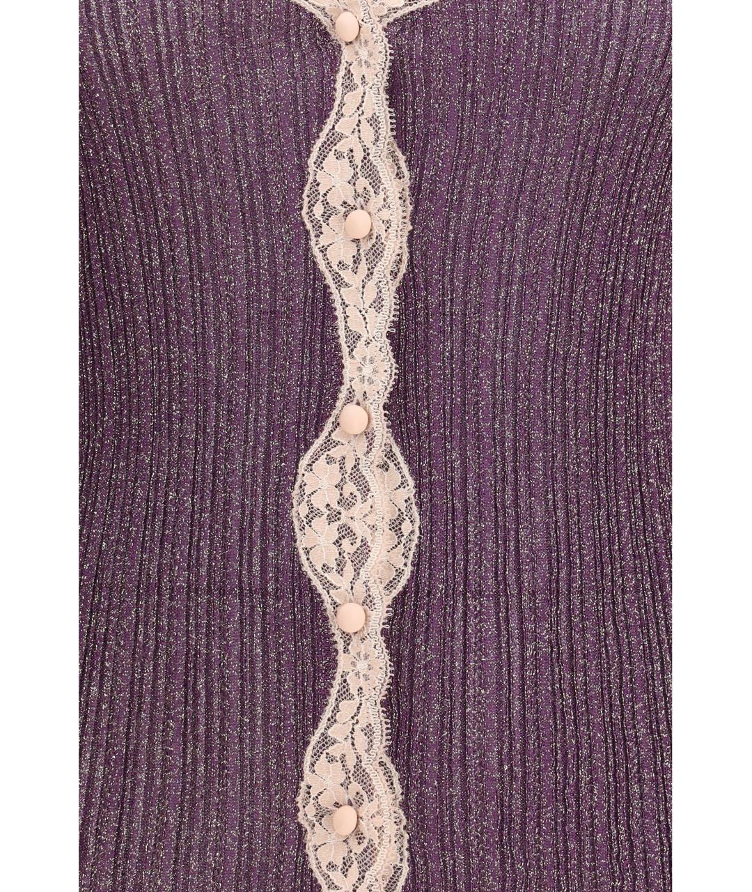 VALENTINO Фиолетовый вискозный кардиган, фото 3