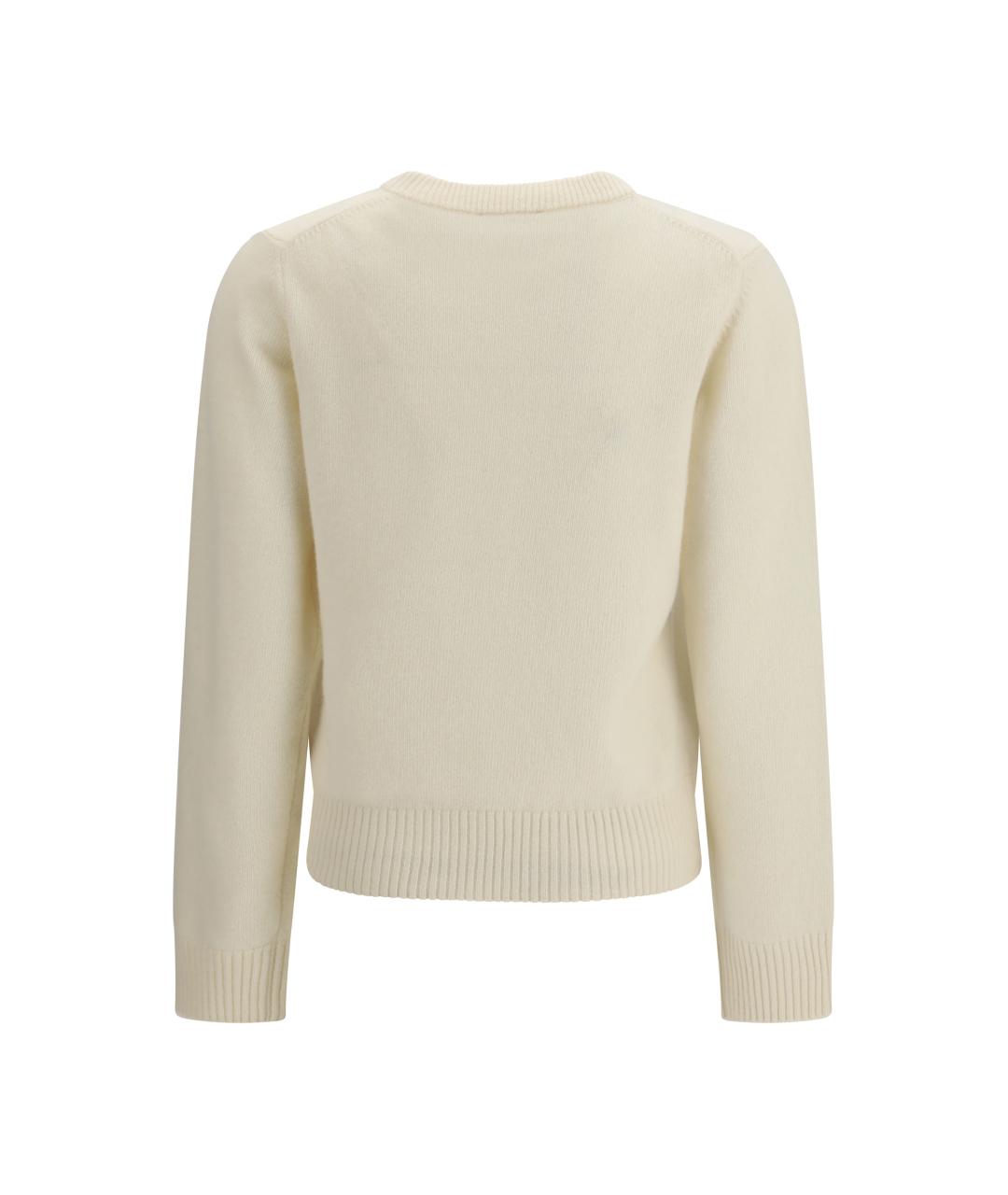 GANNI Бежевый шерстяной джемпер / свитер, фото 2