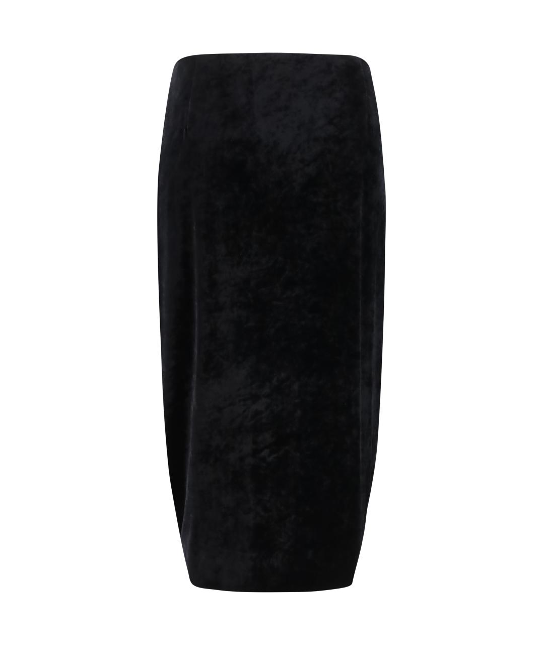 VALENTINO Черная вискозная юбка миди, фото 2