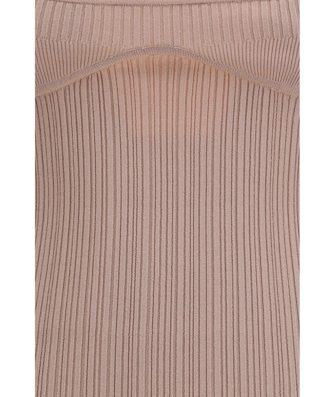 DIESEL Бежевое вискозное повседневное платье, фото 3