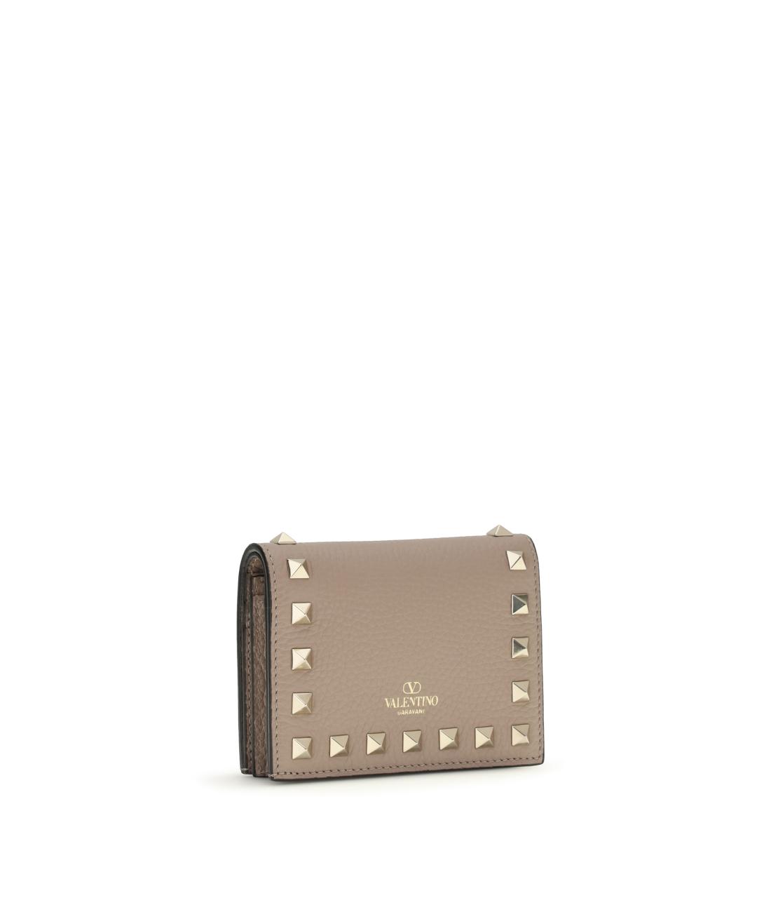 VALENTINO Розовый кожаный кошелек, фото 2