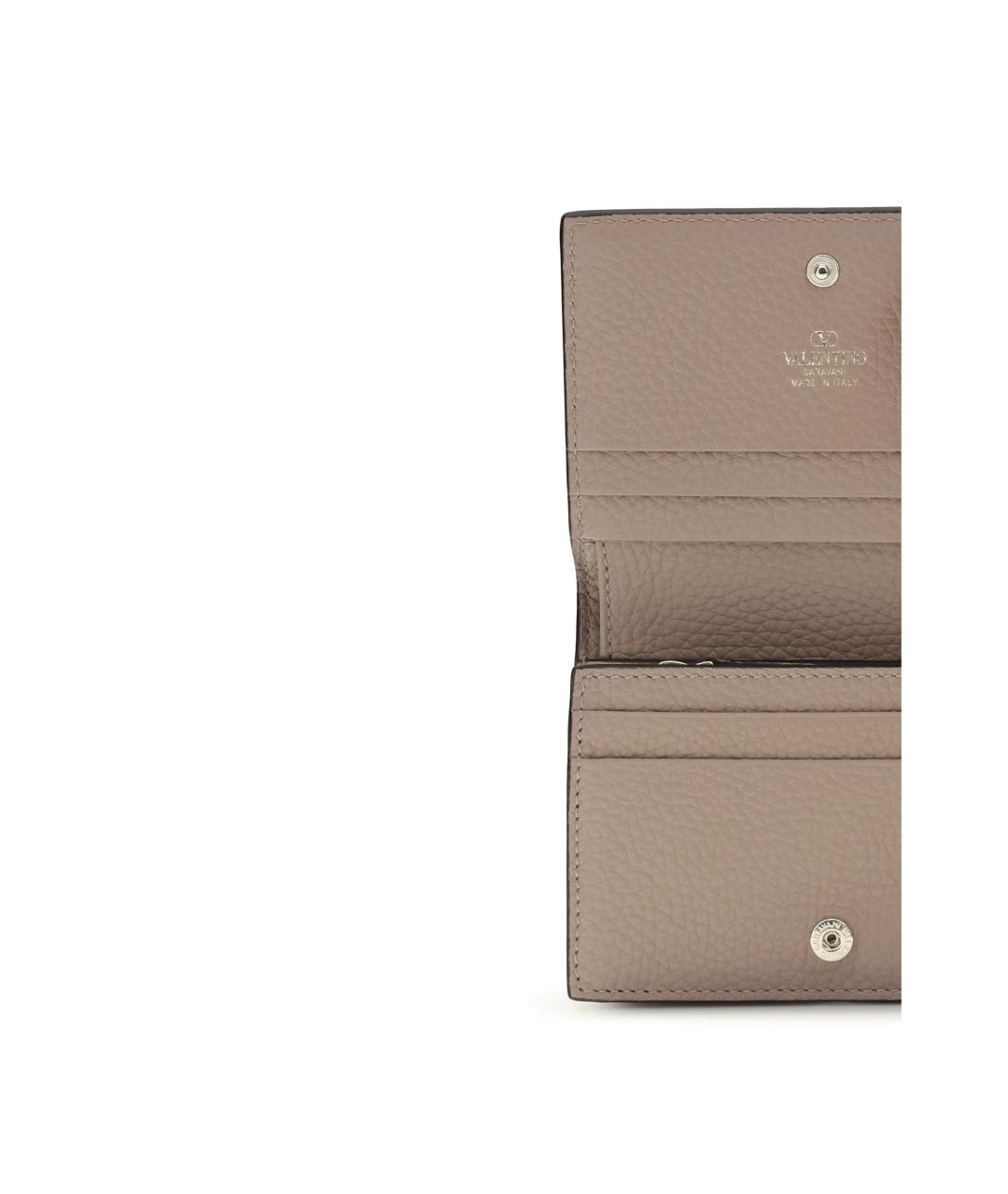 VALENTINO Розовый кожаный кошелек, фото 3