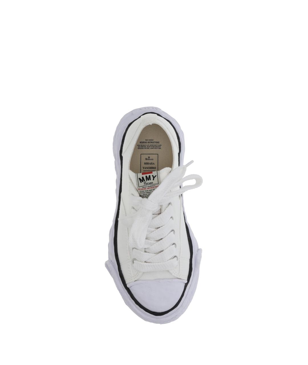 MAISON MIHARA YASUHIRO Белые текстильные низкие кроссовки / кеды, фото 4