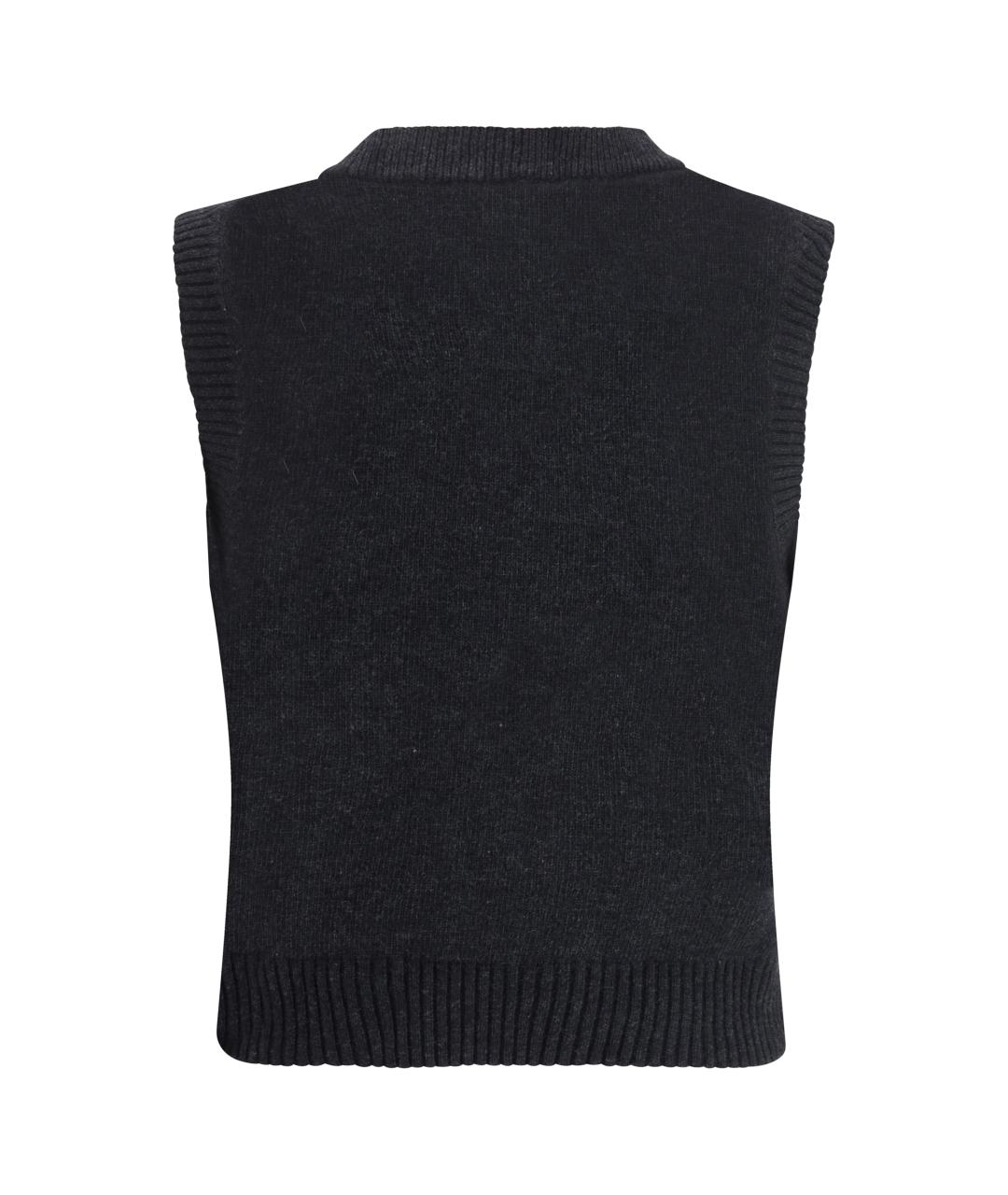 GANNI Черная шерстяная жилетка, фото 2